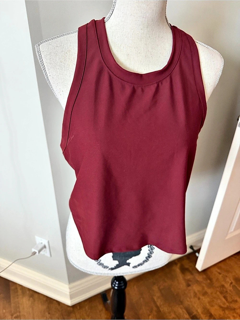 Old Navy PowerSoft Racerback Tank Top in Wine Colour XL